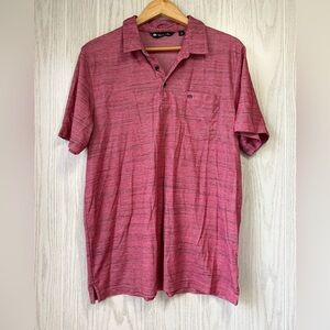 Travis Mathew Men’s Polo Red Heather Short Sleeve Size XL LNC